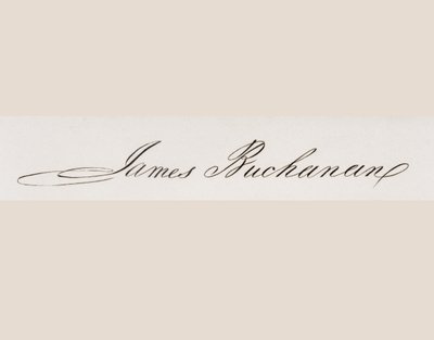 Firma de James Buchanan de American School